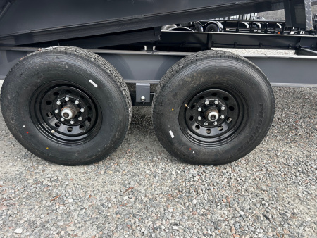 New 2026 RawMaxx 7x14 14K w/ Hydraulic Jack & 3' Sides Dump Trailer