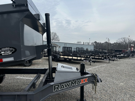 New 2026 RawMaxx 7x14 14K w/ Hydraulic Jack & 3' Sides Dump Trailer