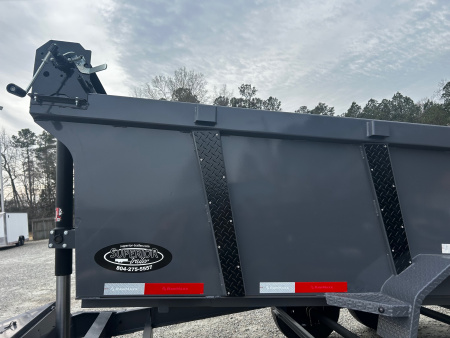 New 2026 RawMaxx 7x14 14K w/ Hydraulic Jack & 3' Sides Dump Trailer