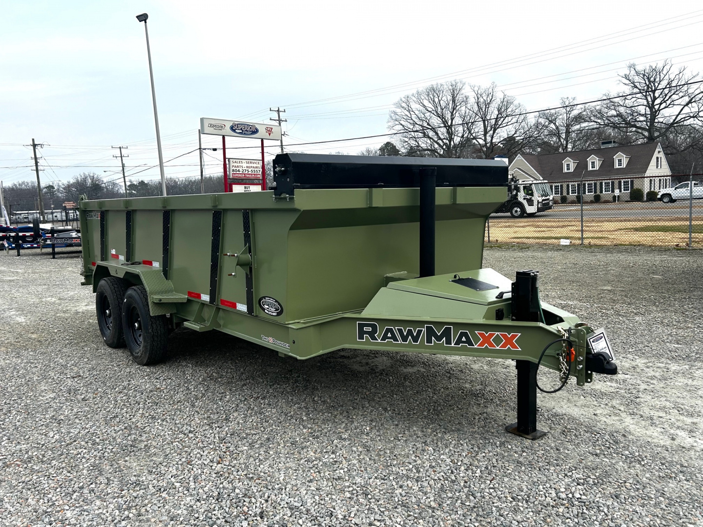New 2026 RawMaxx 7x16 14K w/ 3' Sides & Hydraulic Jack Dump Trailer