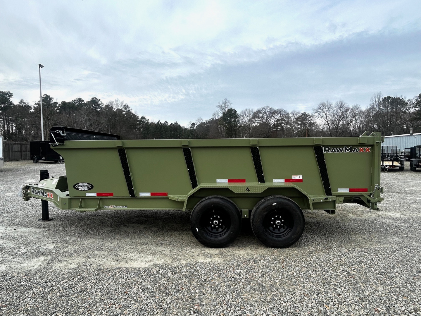 New 2026 RawMaxx 7x16 14K w/ 3' Sides & Hydraulic Jack Dump Trailer