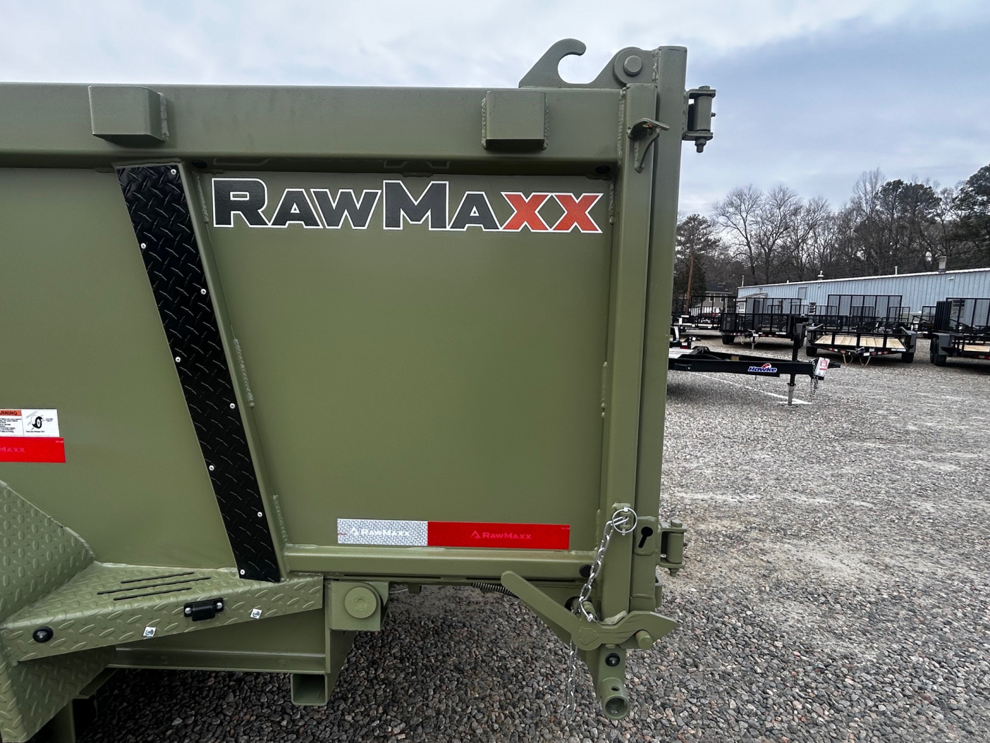 New 2026 RawMaxx 7x16 14K w/ 3' Sides & Hydraulic Jack Dump Trailer