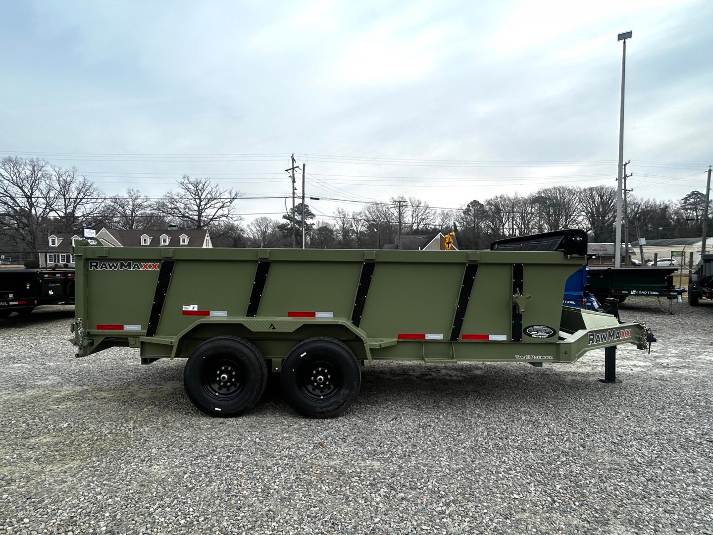 New 2026 RawMaxx 7x16 14K w/ 3' Sides & Hydraulic Jack Dump Trailer