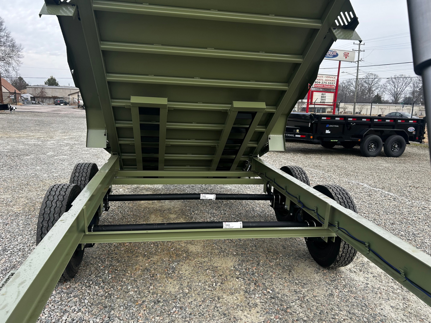 New 2026 RawMaxx 7x16 14K w/ 3' Sides & Hydraulic Jack Dump Trailer