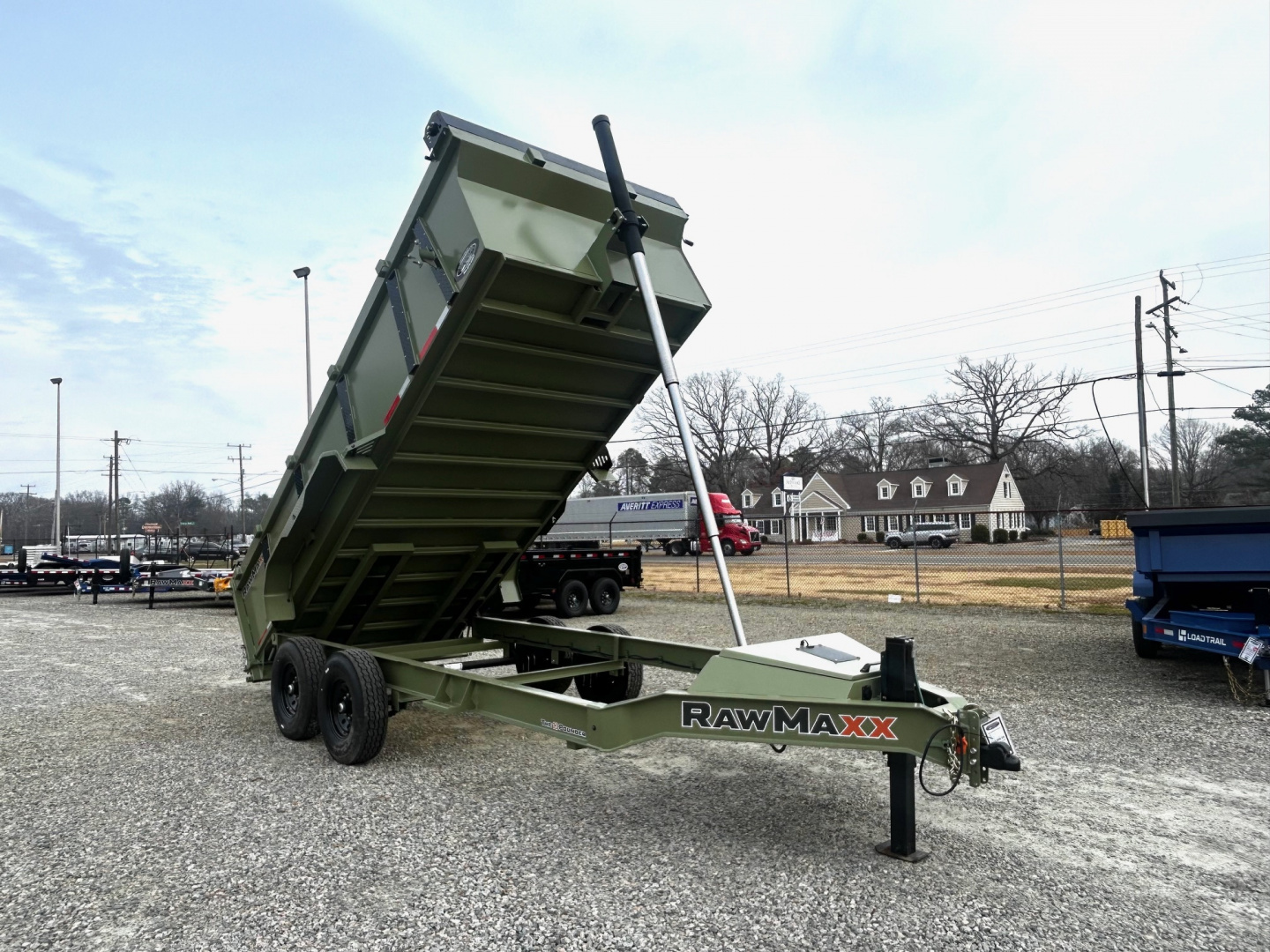 New 2026 RawMaxx 7x16 14K w/ 3' Sides & Hydraulic Jack Dump Trailer