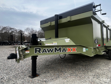 New 2026 RawMaxx 7x16 14K w/ 3' Sides & Hydraulic Jack Dump Trailer