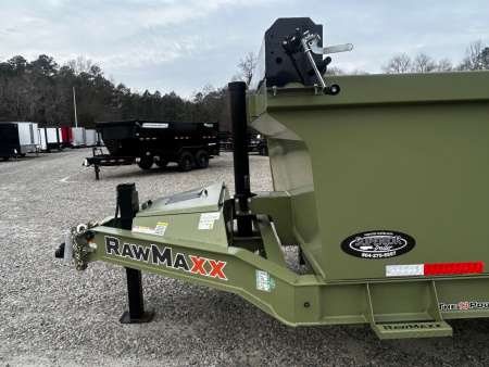 New 2026 RawMaxx 7x16 14K w/ 3' Sides & Hydraulic Jack Dump Trailer