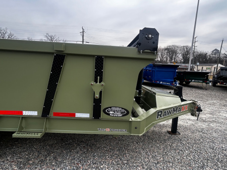 New 2026 RawMaxx 7x16 14K w/ 3' Sides & Hydraulic Jack Dump Trailer