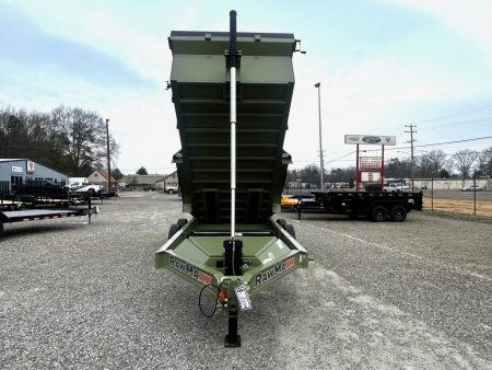New 2026 RawMaxx 7x16 14K w/ 3' Sides & Hydraulic Jack Dump Trailer