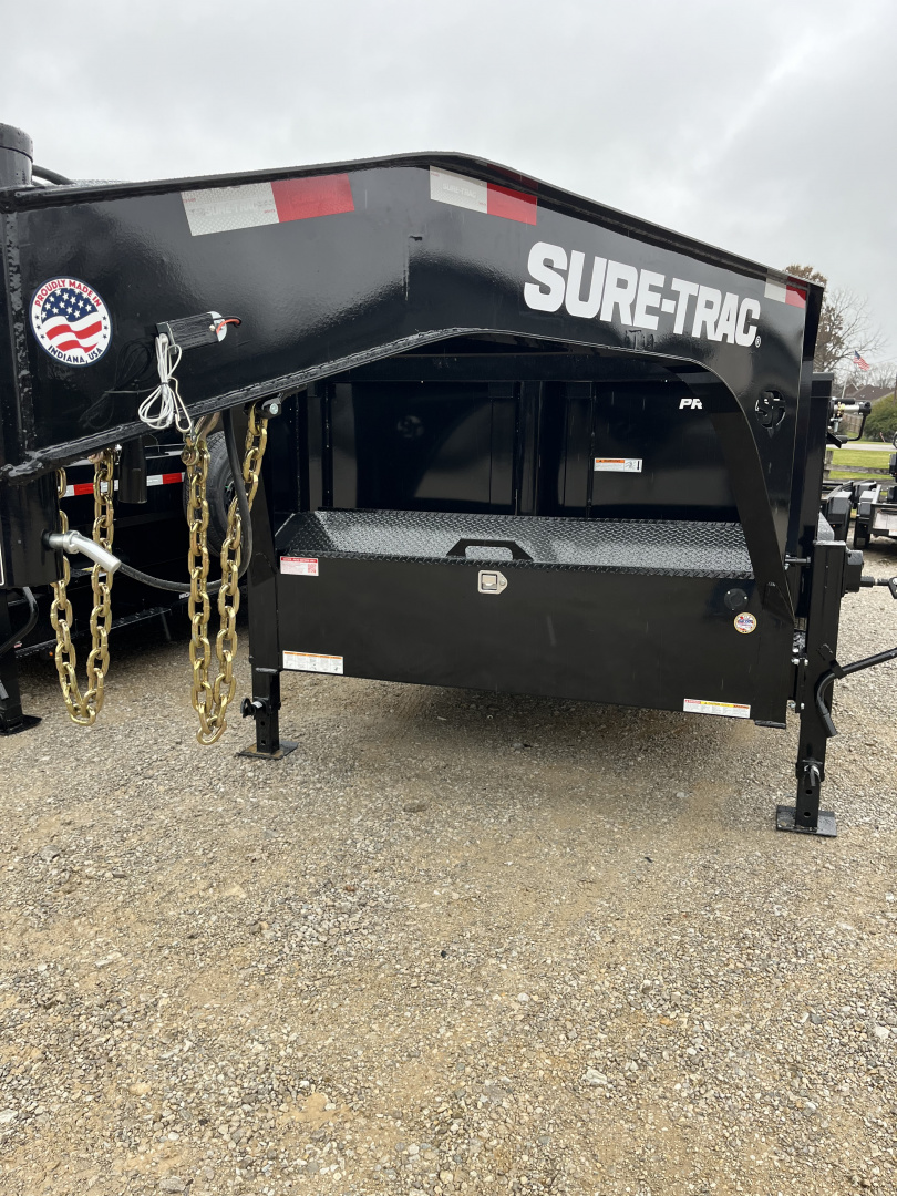 New 2026 Sure-Trac 7 X 16 PRO TELESCOPIC GOOSENECK Dump Trailer