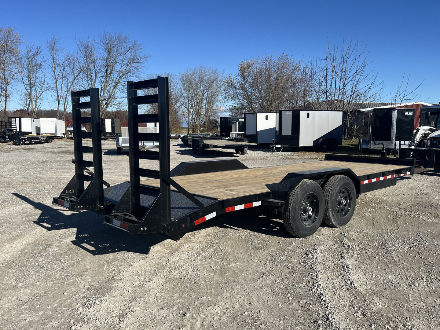 New 2026 H&H Trailers 82x20 18+2 Equipment Trailer 14K GVWR Drive over Fenders