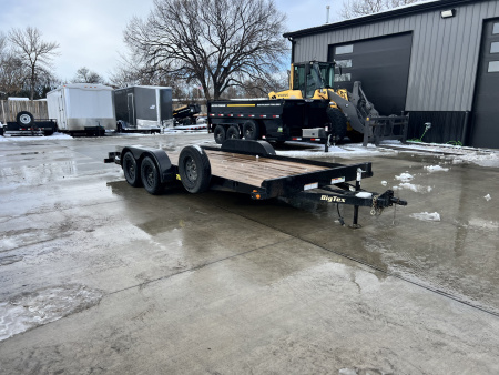 Used 2019 Big Tex Trailers 18' flat 7K Flatbed Trailer