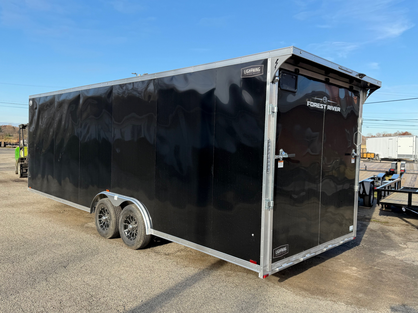 New 2026 Lightning 8.5 x 24 Enclosed All Aluminum Car Hauler with Ramp 10K GVW 7ft Interior Height
