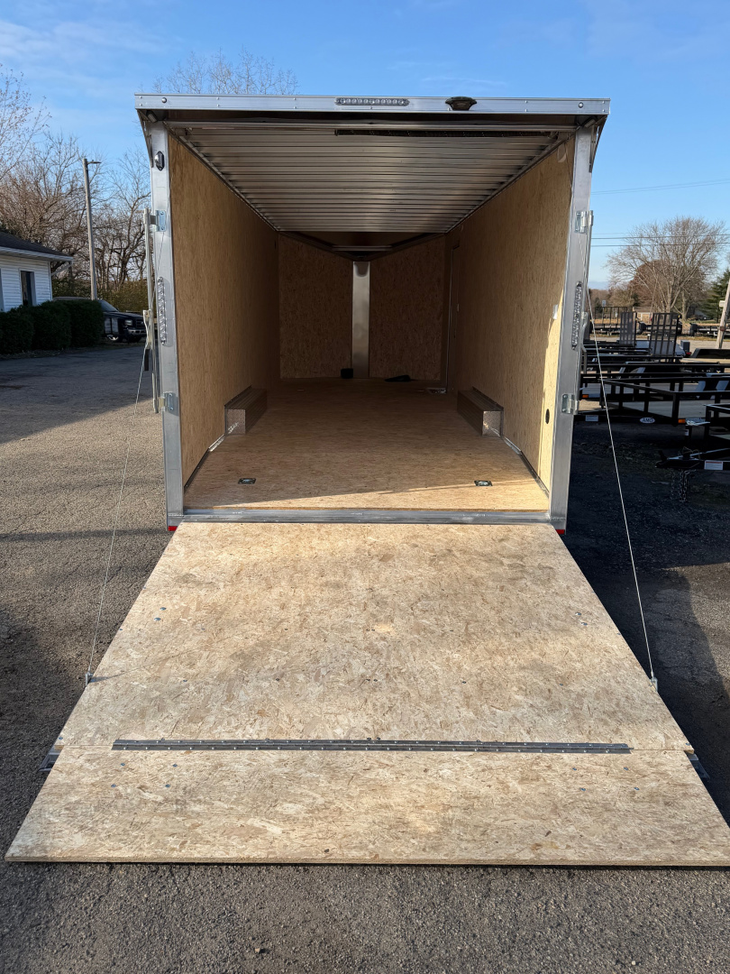 New 2026 Lightning 8.5 x 24 Enclosed All Aluminum Car Hauler with Ramp 10K GVW 7ft Interior Height