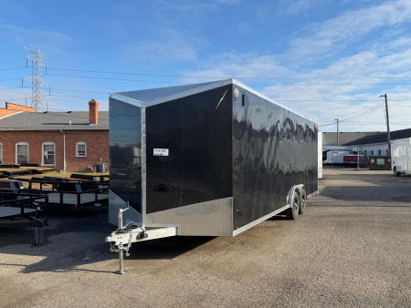 New 2026 Lightning 8.5 x 24 Enclosed All Aluminum Car Hauler with Ramp 10K GVW 7ft Interior Height