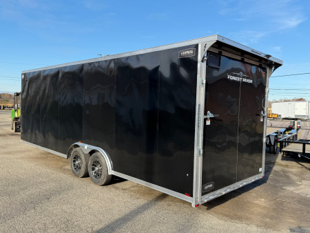 New 2026 Lightning 8.5 x 24 Enclosed All Aluminum Car Hauler with Ramp 10K GVW 7ft Interior Height