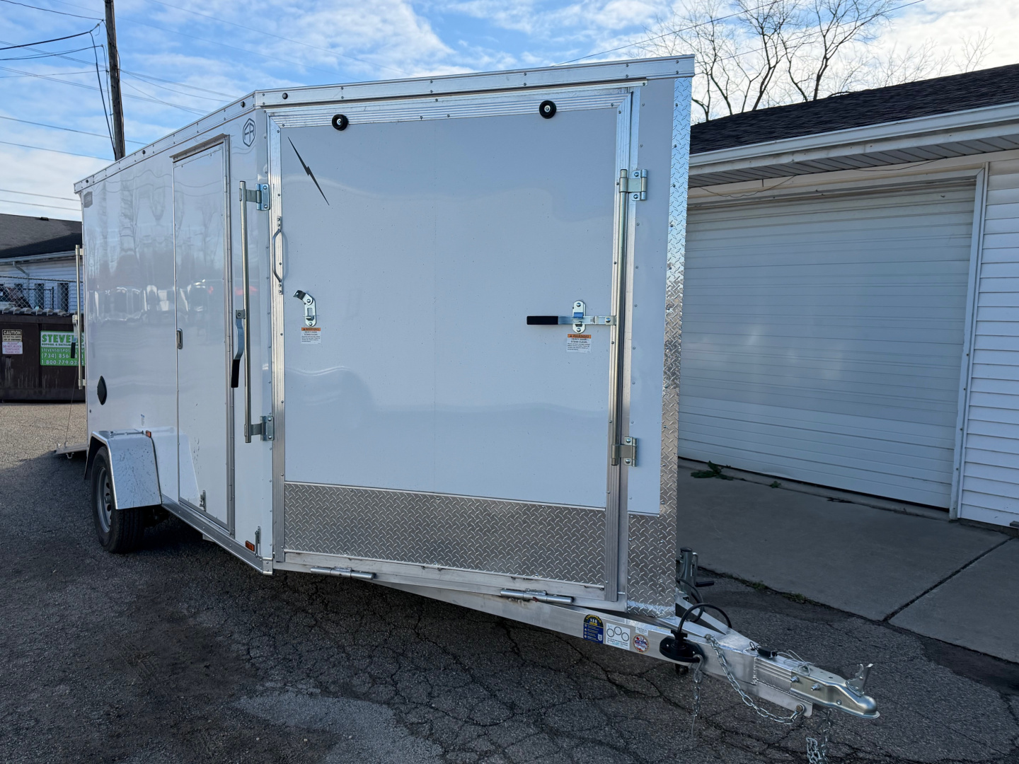 New 2026 Lightning 7 X 17 Lightning 2 Place Enclosed Snowmobile Trailer with 6ft 6in Interior