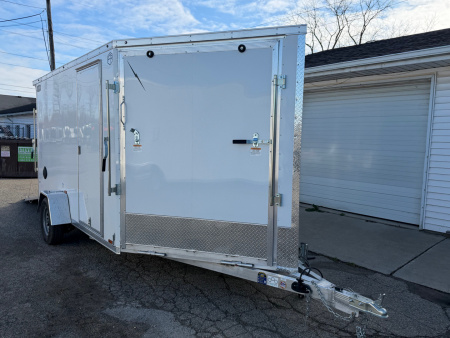 New 2026 Lightning 7 X 17 Lightning 2 Place Enclosed Snowmobile Trailer with 6ft 6in Interior