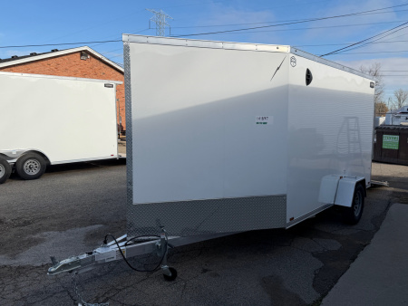 New 2026 Lightning 7 X 17 Lightning 2 Place Enclosed Snowmobile Trailer with 6ft 6in Interior