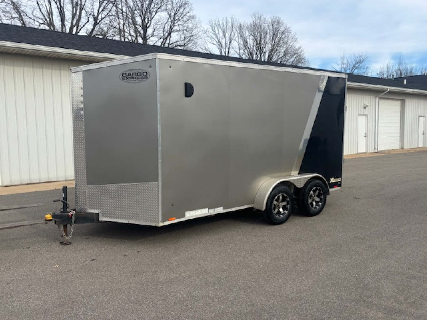 Used 2019 Cargo Express 7X14 V-Nose Ramp Door Cargo Enclosed Trailer