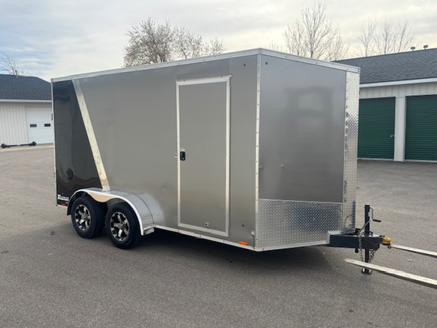 Used 2019 Cargo Express 7X14 V-Nose Ramp Door Cargo Enclosed Trailer