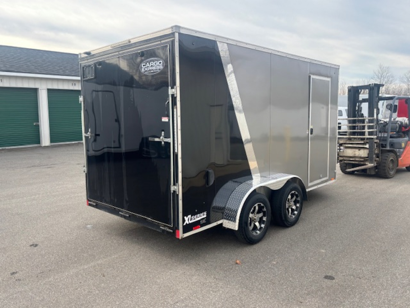 Used 2019 Cargo Express 7X14 V-Nose Ramp Door Cargo Enclosed Trailer