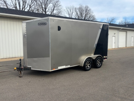 Used 2019 Cargo Express 7X14 V-Nose Ramp Door Cargo Enclosed Trailer