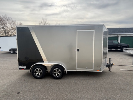 Used 2019 Cargo Express 7X14 V-Nose Ramp Door Cargo Enclosed Trailer