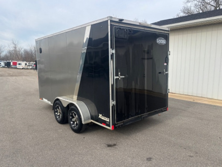 Used 2019 Cargo Express 7X14 V-Nose Ramp Door Cargo Enclosed Trailer