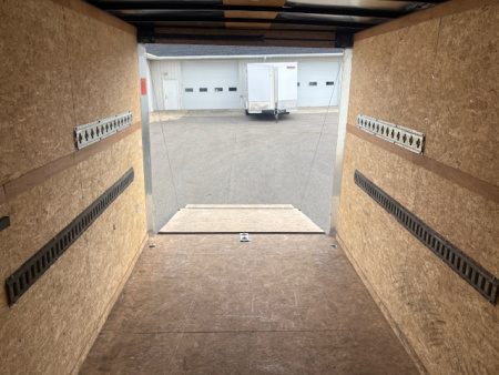 Used 2019 Cargo Express 7X14 V-Nose Ramp Door Cargo Enclosed Trailer