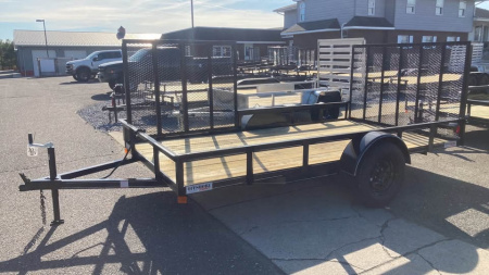 New 2026 P & T Trailers 6.5x12 side gate Utility Trailer