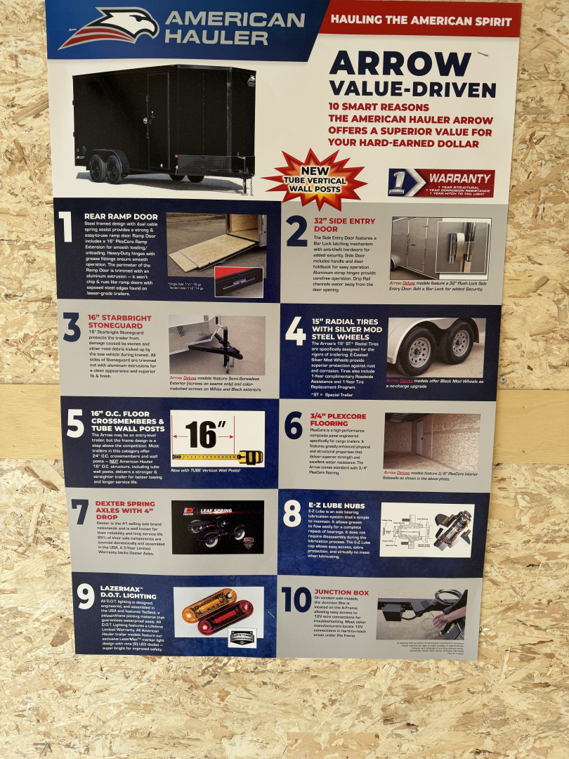 New 2026 American Hauler AR7'X12' Cargo / Enclosed Trailer