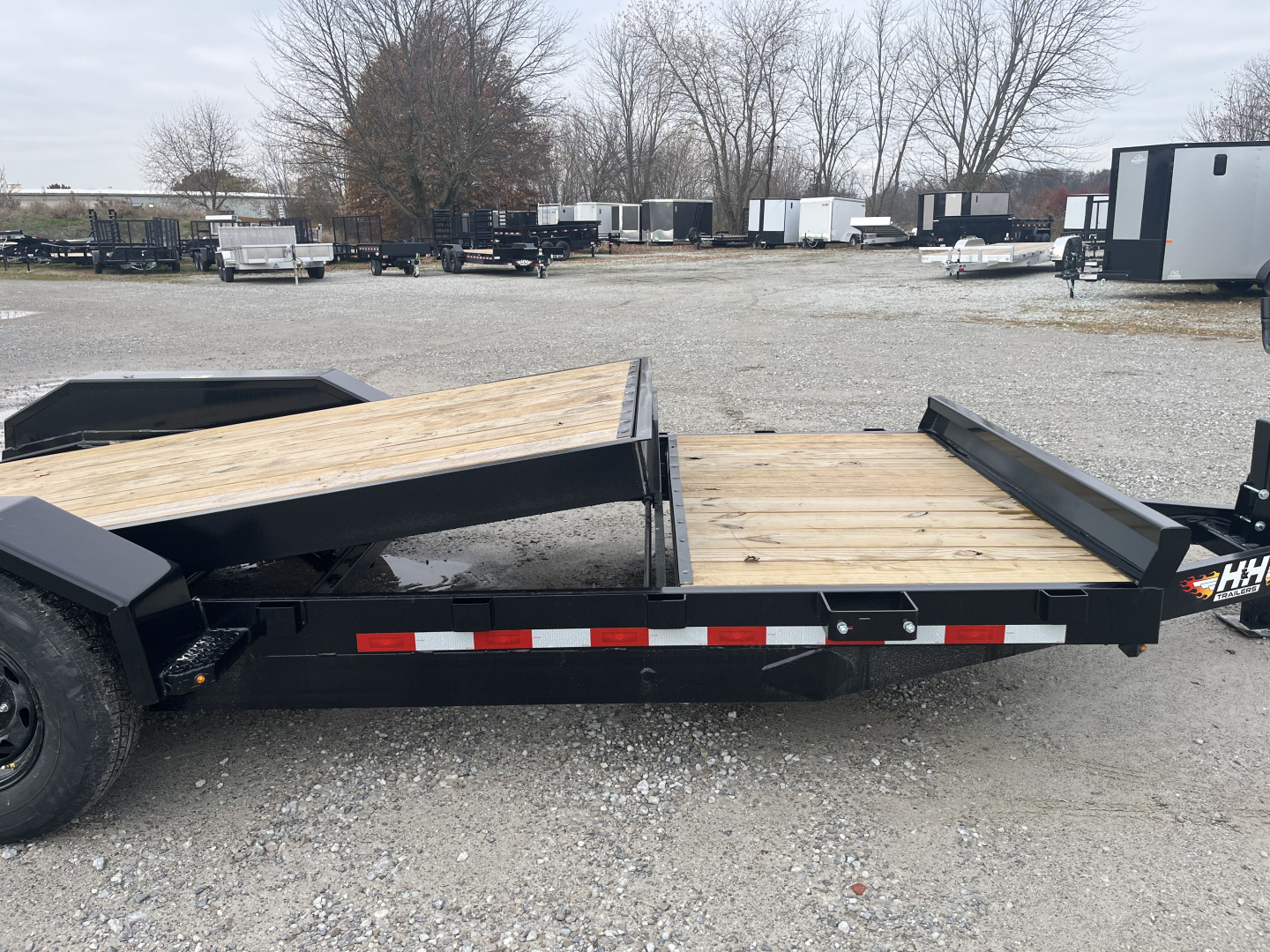 New 2026 H&H Trailers 82X22 18+4 Tilt Trailer 14K GVWR Drive Over Fenders