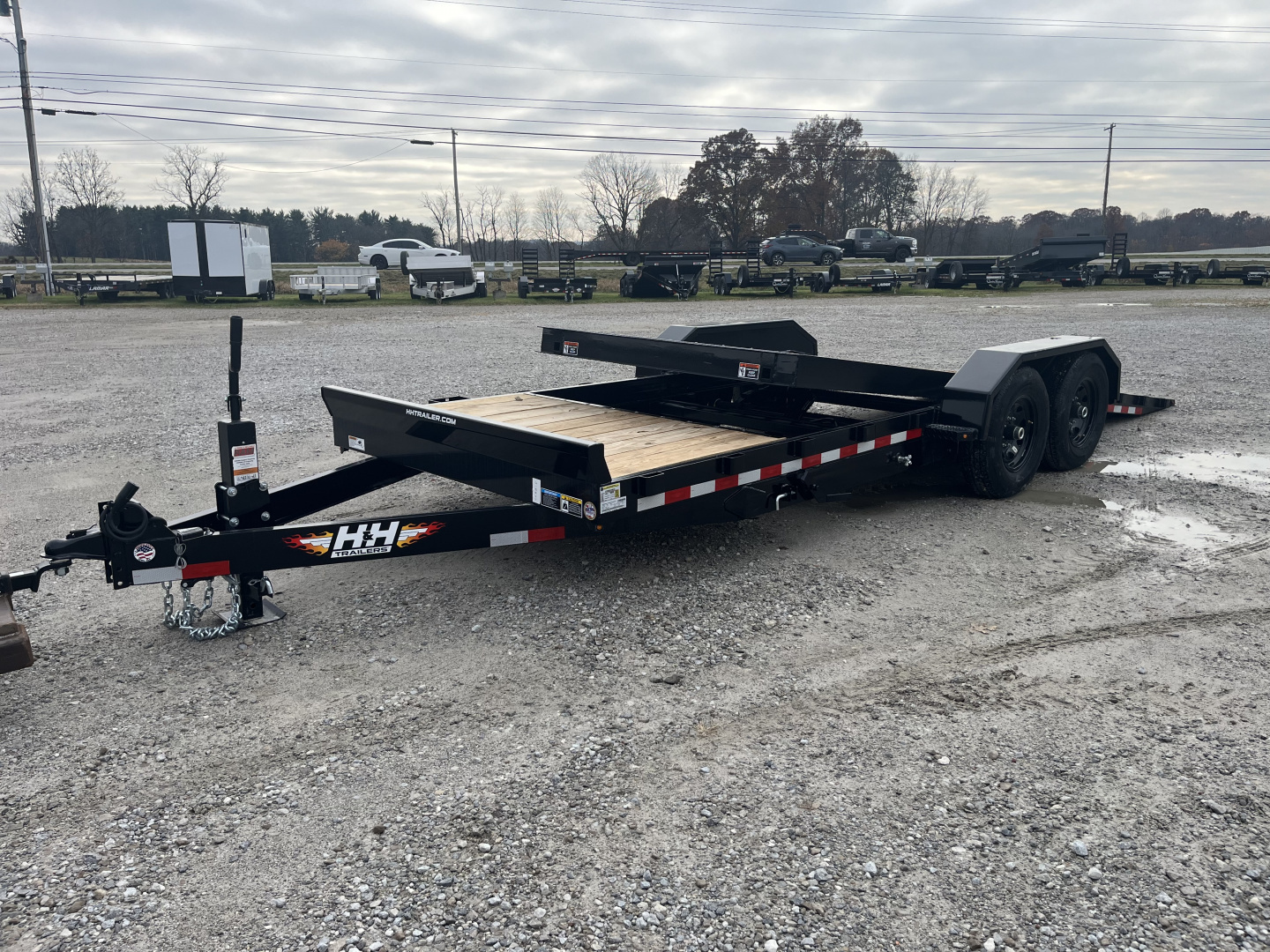 New 2026 H&H Trailers 82X22 18+4 Tilt Trailer 14K GVWR Drive Over Fenders