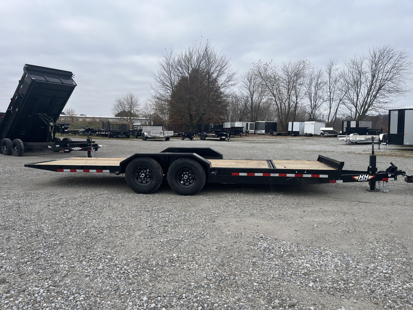 New 2026 H&H Trailers 82X22 18+4 Tilt Trailer 14K GVWR Drive Over Fenders