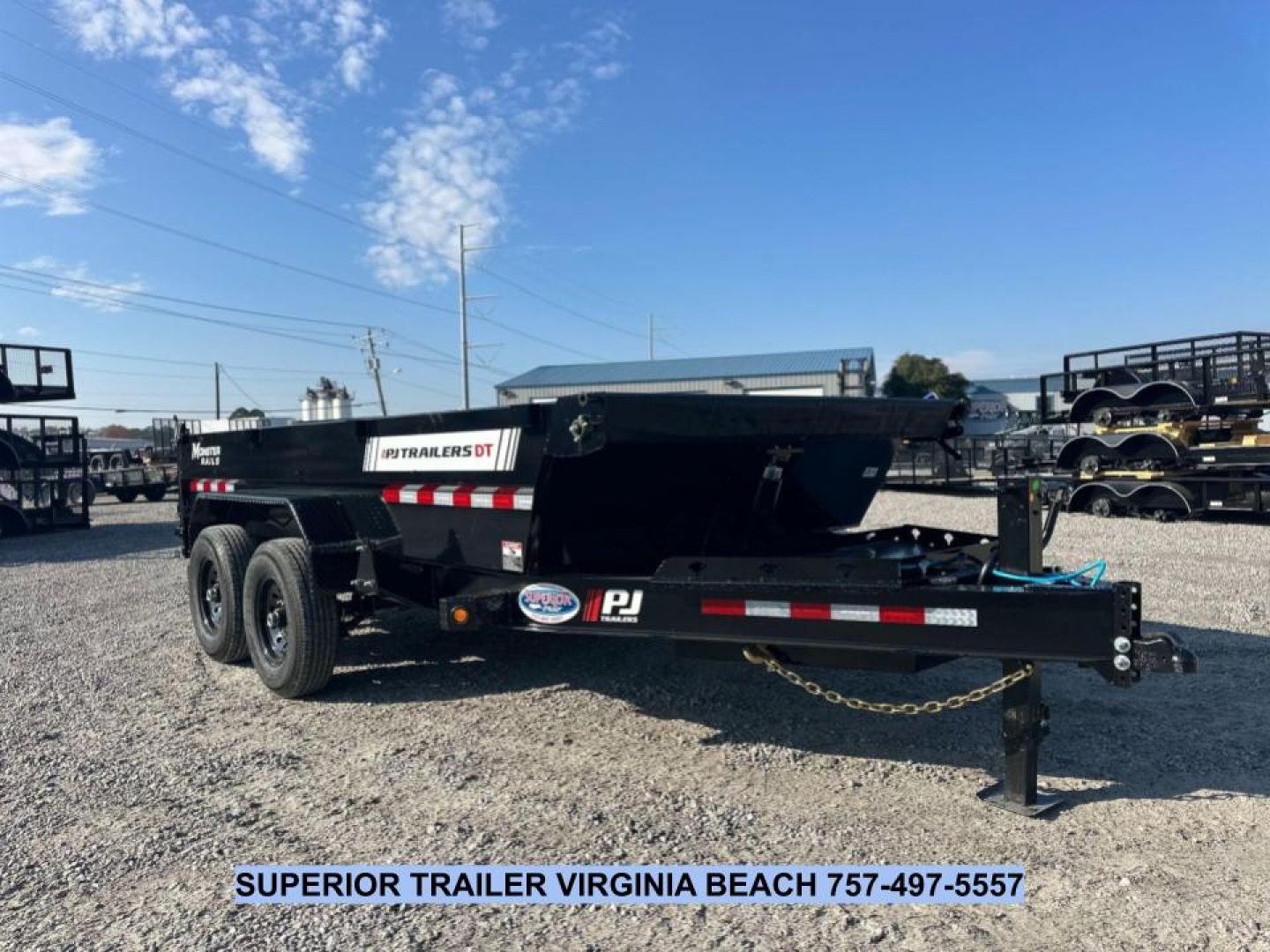 New 2026 PJ Trailers 7X14 DT1 15.4K Low Pro Telescopic Dump Trailer