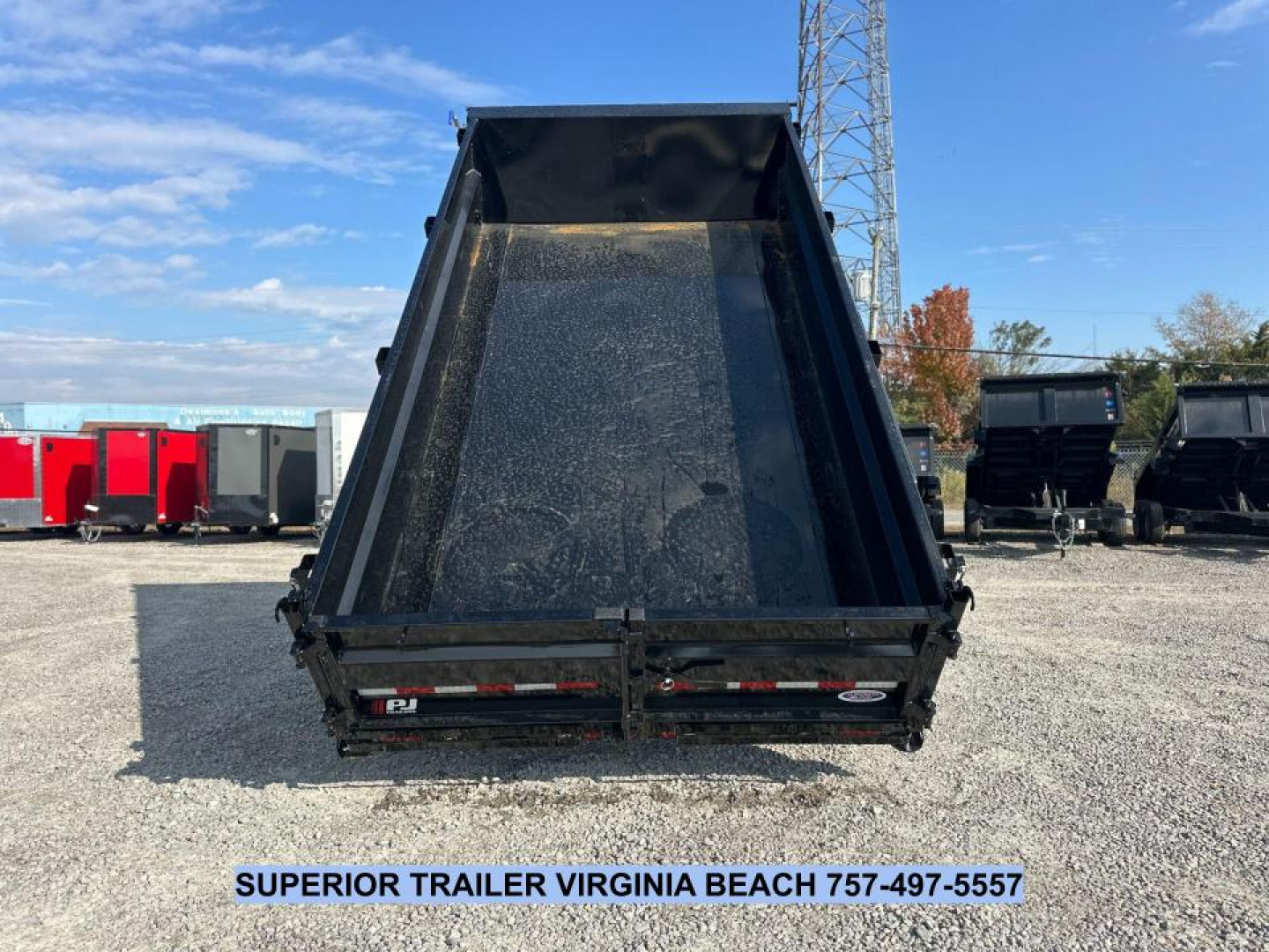 New 2026 PJ Trailers 7X14 DT1 15.4K Low Pro Telescopic Dump Trailer