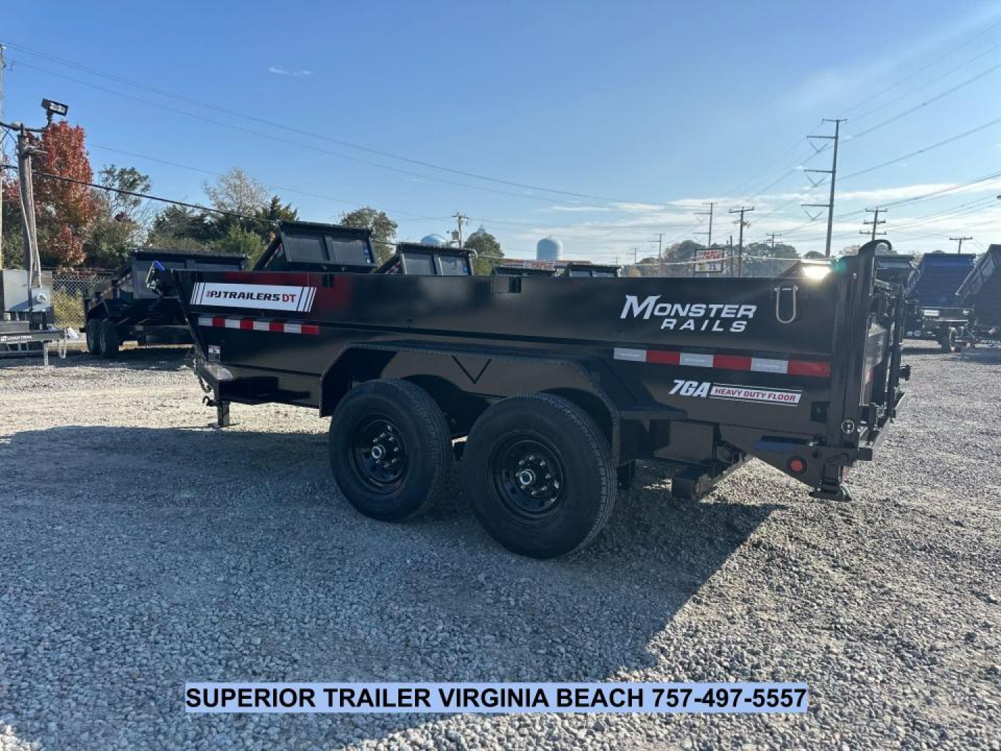 New 2026 PJ Trailers 7X14 DT1 15.4K Low Pro Telescopic Dump Trailer