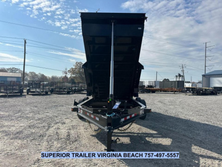 New 2026 PJ Trailers 7X14 DT1 15.4K Low Pro Telescopic Dump Trailer