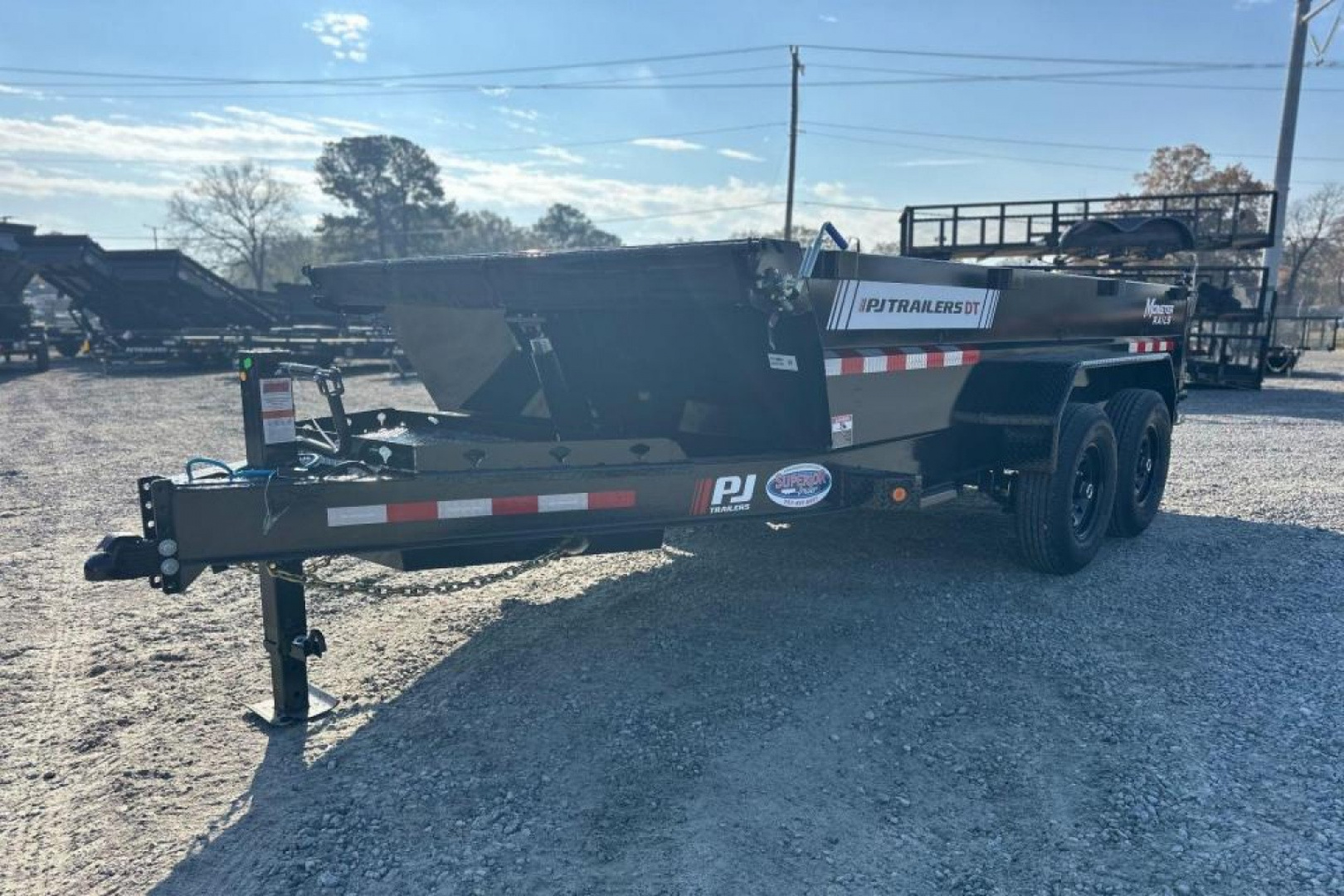 New 2026 PJ Trailers 7X14 DT1 15.4K Low Pro Telescopic Dump Trailer