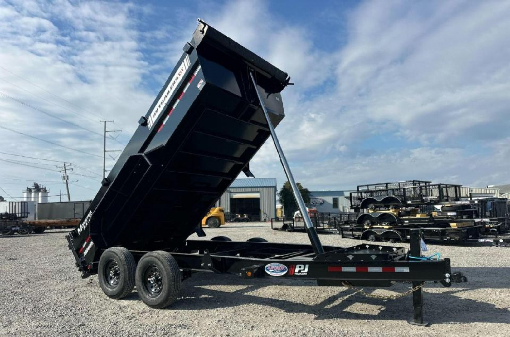 New 2026 PJ Trailers 7X14 DT1 15.4K Low Pro Telescopic Dump Trailer