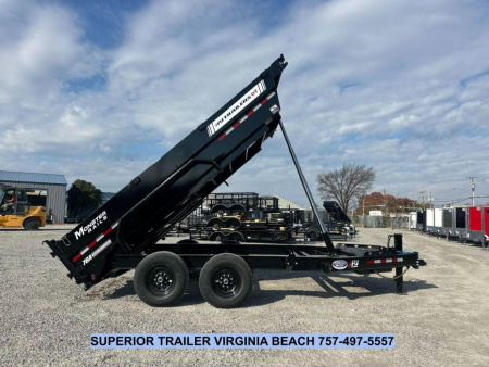 New 2026 PJ Trailers 7X14 DT1 15.4K Low Pro Telescopic Dump Trailer