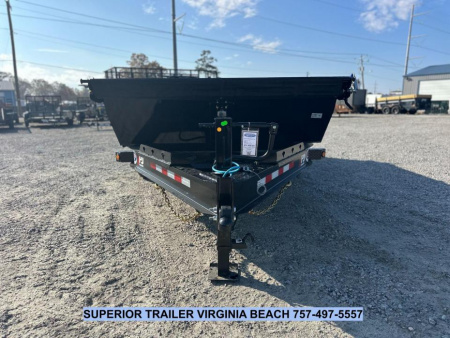 New 2026 PJ Trailers 7X14 DT1 15.4K Low Pro Telescopic Dump Trailer