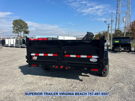 New 2026 PJ Trailers 7X14 DT1 15.4K Low Pro Telescopic Dump Trailer