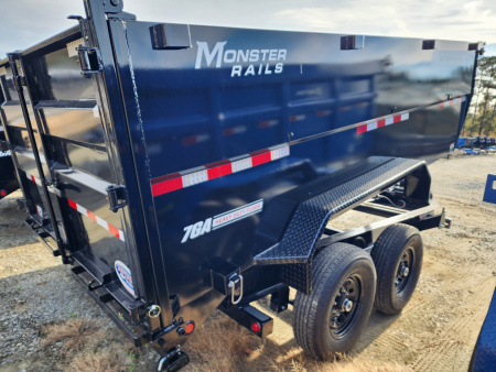 New 2026 PJ Trailers 7X14 DT1 15.4K Low Pro Telescopic Dump Trailer w/ 4' Sides