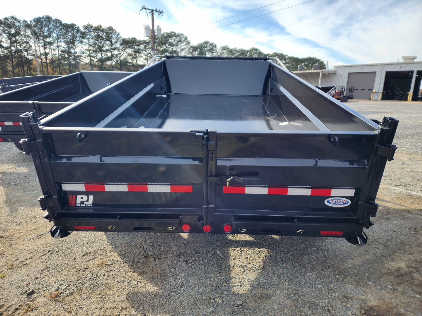 New 2026 PJ Trailers 7X14 DT1 15.4K Low Pro Telescopic Dump Trailer w/ Voyager Pkg