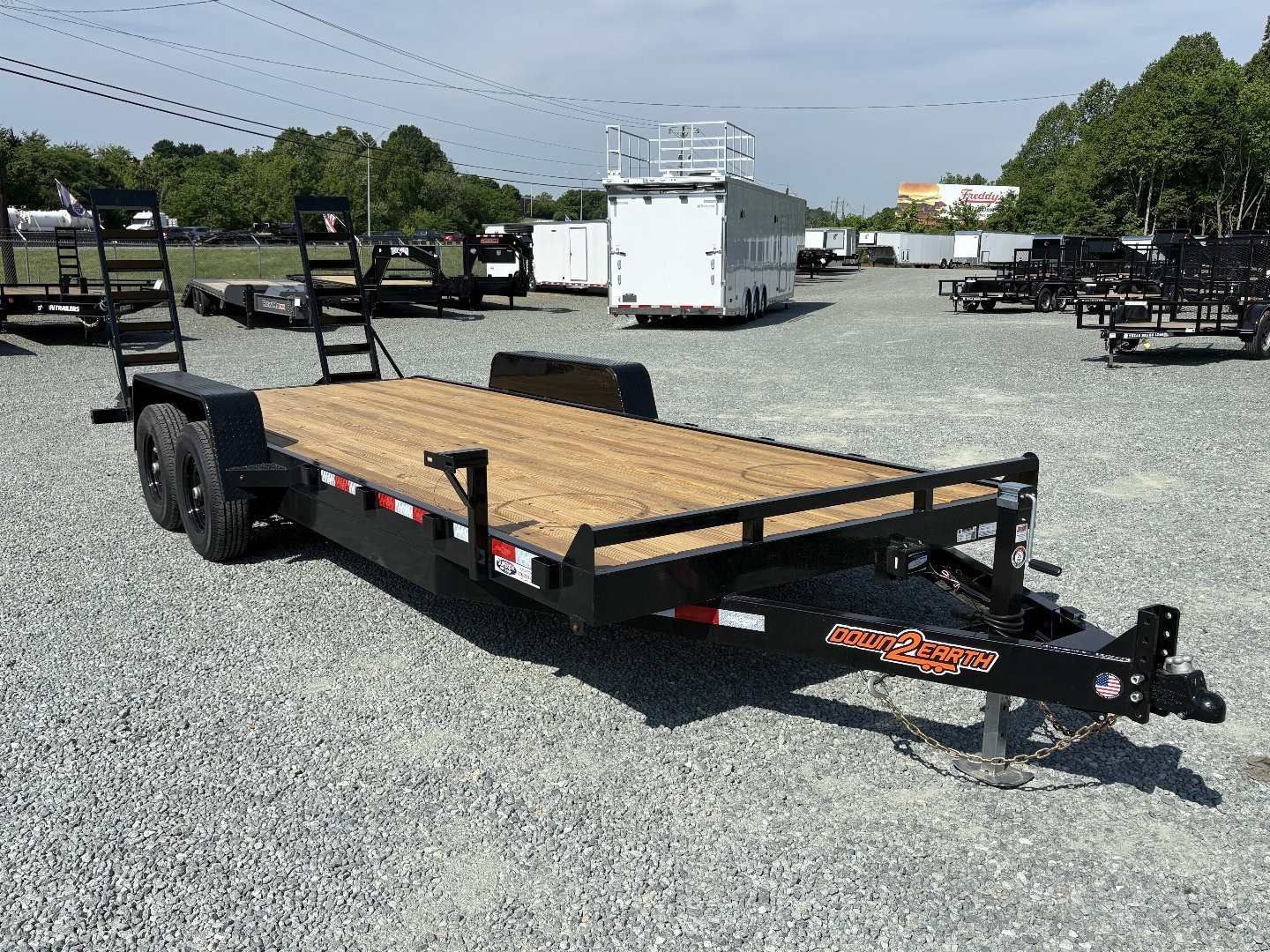 New 2026 Down 2 Earth Trailers 20ft 10K w/ Fold Up Ramps Equipment Trailer