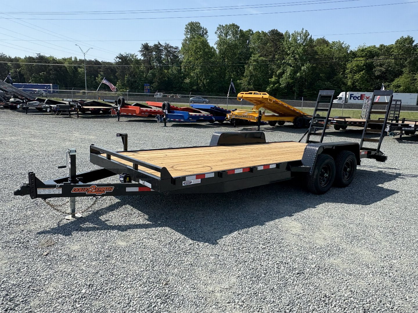 New 2026 Down 2 Earth Trailers 20ft 10K w/ Fold Up Ramps Equipment Trailer