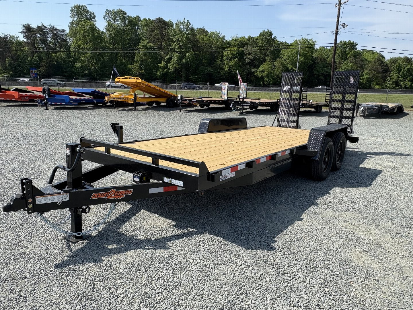 New 2026 Down 2 Earth Trailers 20ft 14K w/ Fold Up Ramps Equipment Trailer