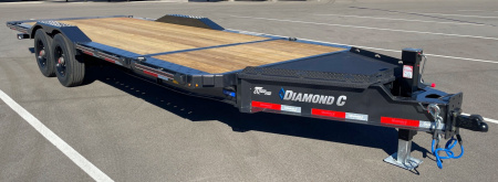 New Diamond C 22' HXD-210 Gravity Tilt Equipment Trailer 102  Wide: 23,000 GVWR, Drive Over Fenders, Spare